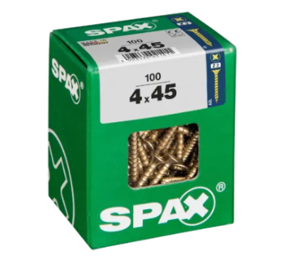 SPAX Universalschraube YELLOX, 4x45 mm, 100 Stück, 4081020400457